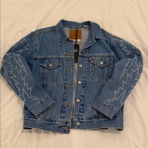 Levi's Premium Embroidered Ex-Boyfriend Trucker Jacket